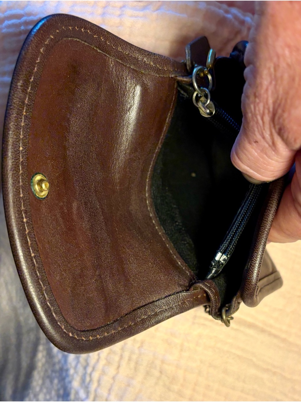 Vintage Coach Multifunction Wallet Mahogany Brown Leather - Picture 12 of 16